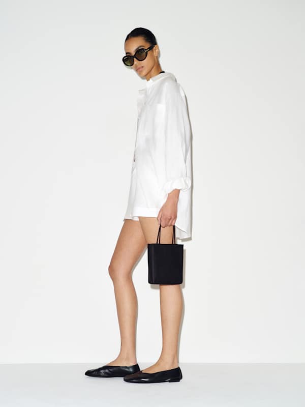 Eli Oversized Linen Shirt - White